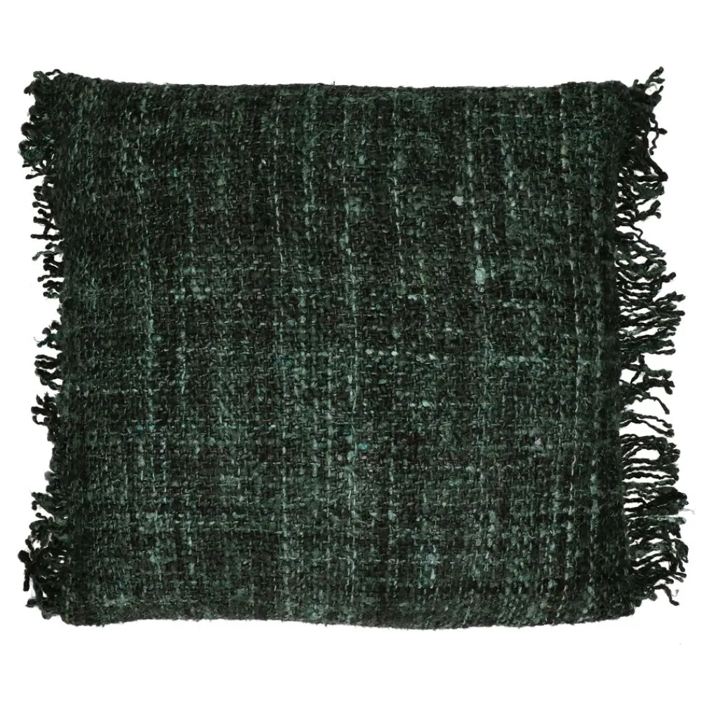 Pomax Coussins-AYALA - coussin - coton - L 45 x W 45 cm - vert forêt