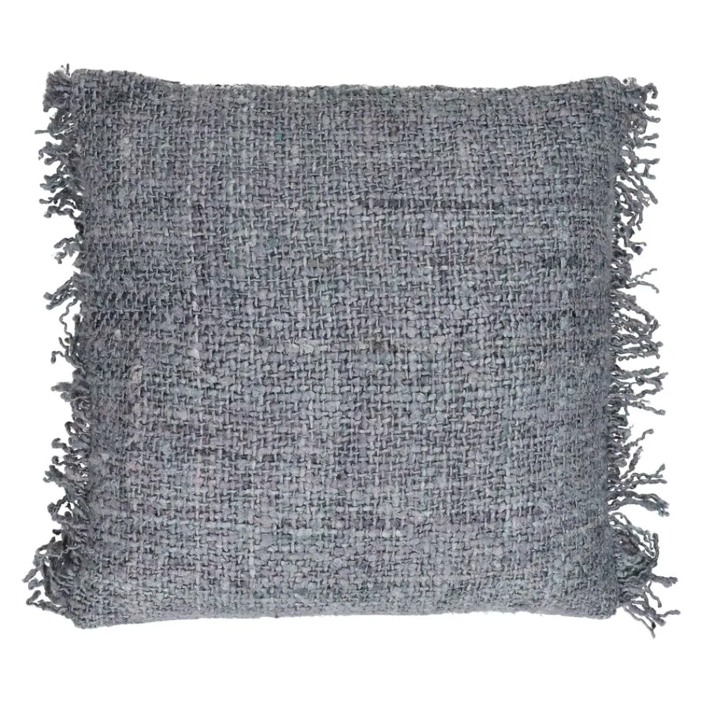 Pomax Coussins-AYALA - coussin - coton - L 45 x W 45 cm - gris bleu