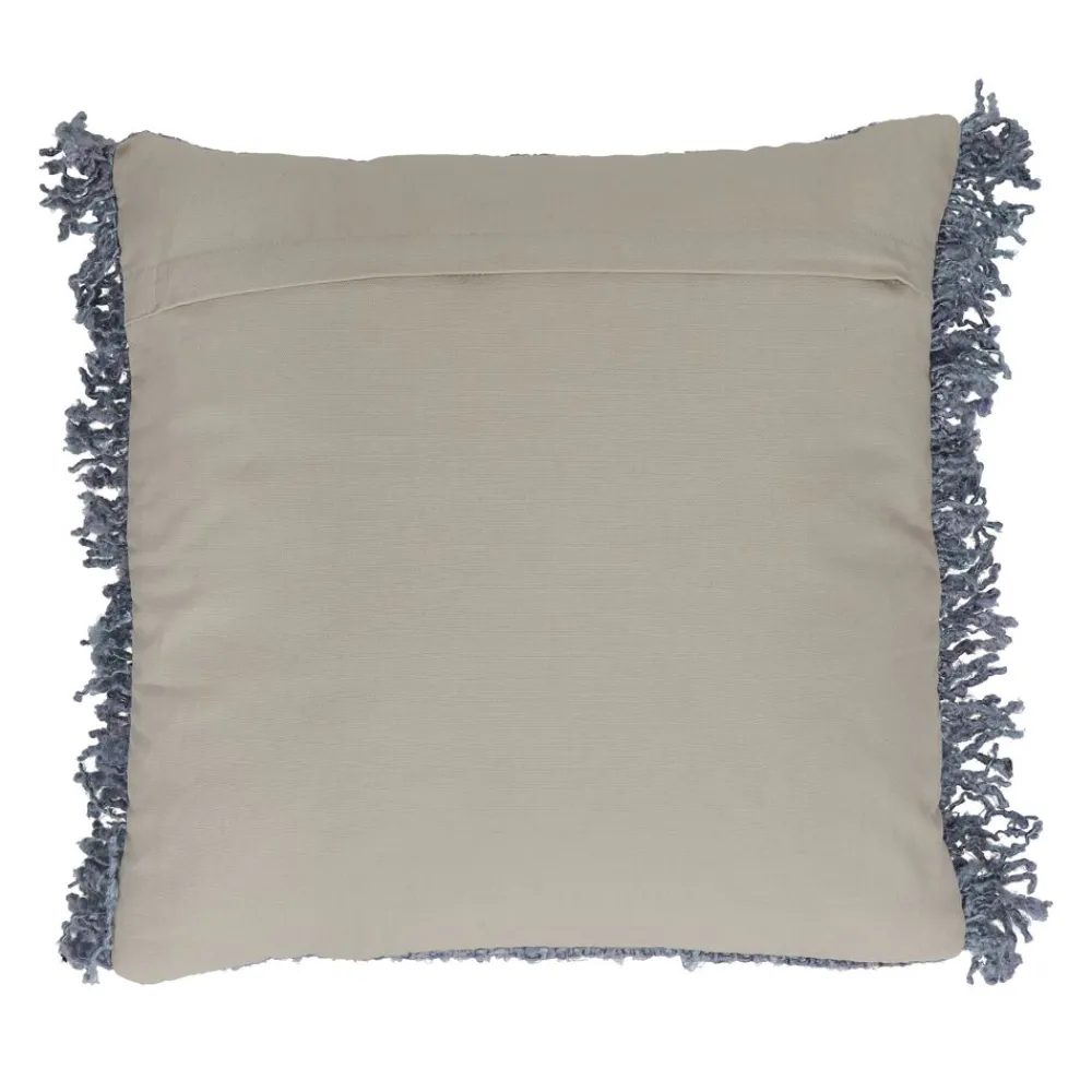 Pomax Coussins-AYALA - coussin - coton - L 45 x W 45 cm - gris bleu
