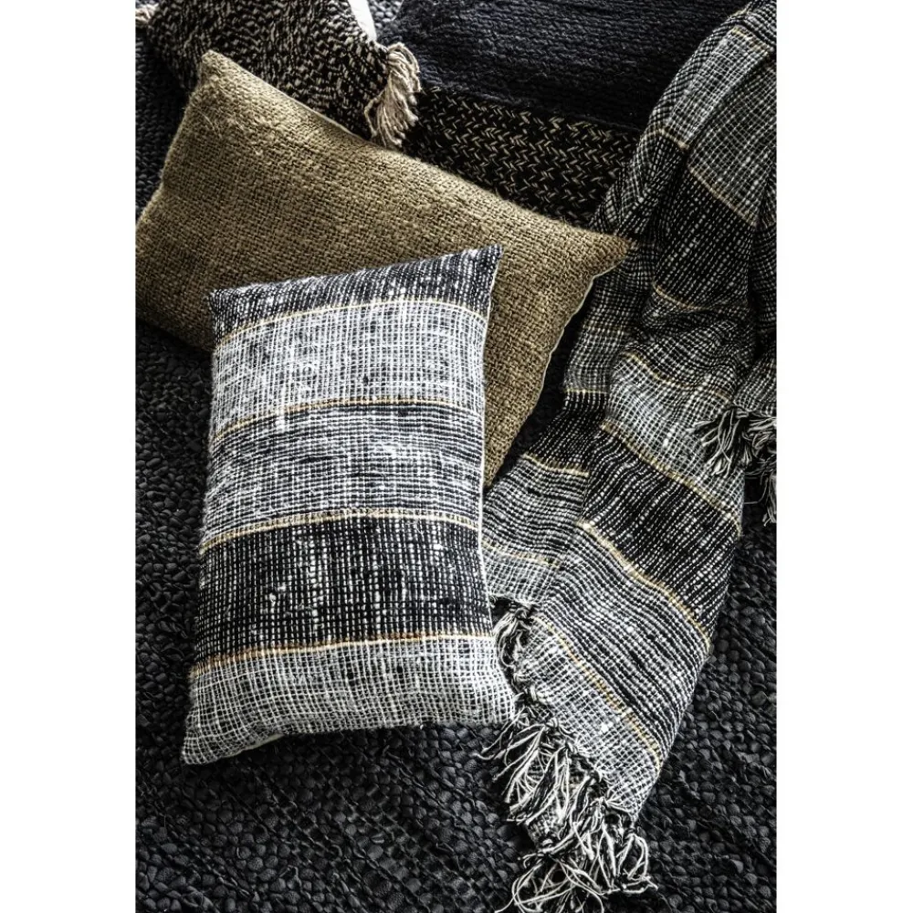 Pomax Coussins-AYALA - coussin - coton - L 50 x W 30 cm - tabac