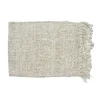 Pomax Plaids-AYALA - plaid - coton - L 150 x W 125 cm - blanc cassé