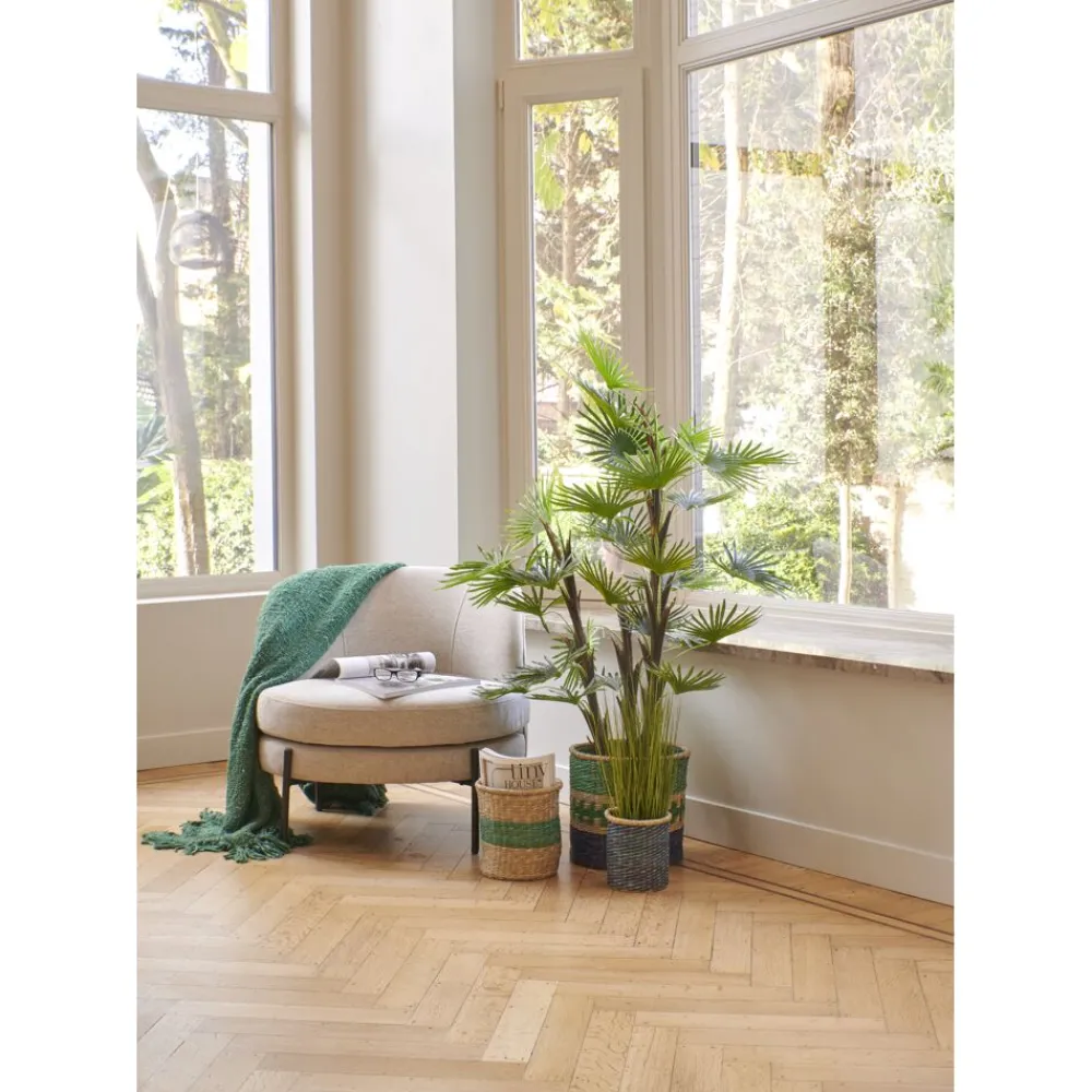 Pomax Plaids-AYALA - plaid - coton - L 150 x W 125 cm - vert