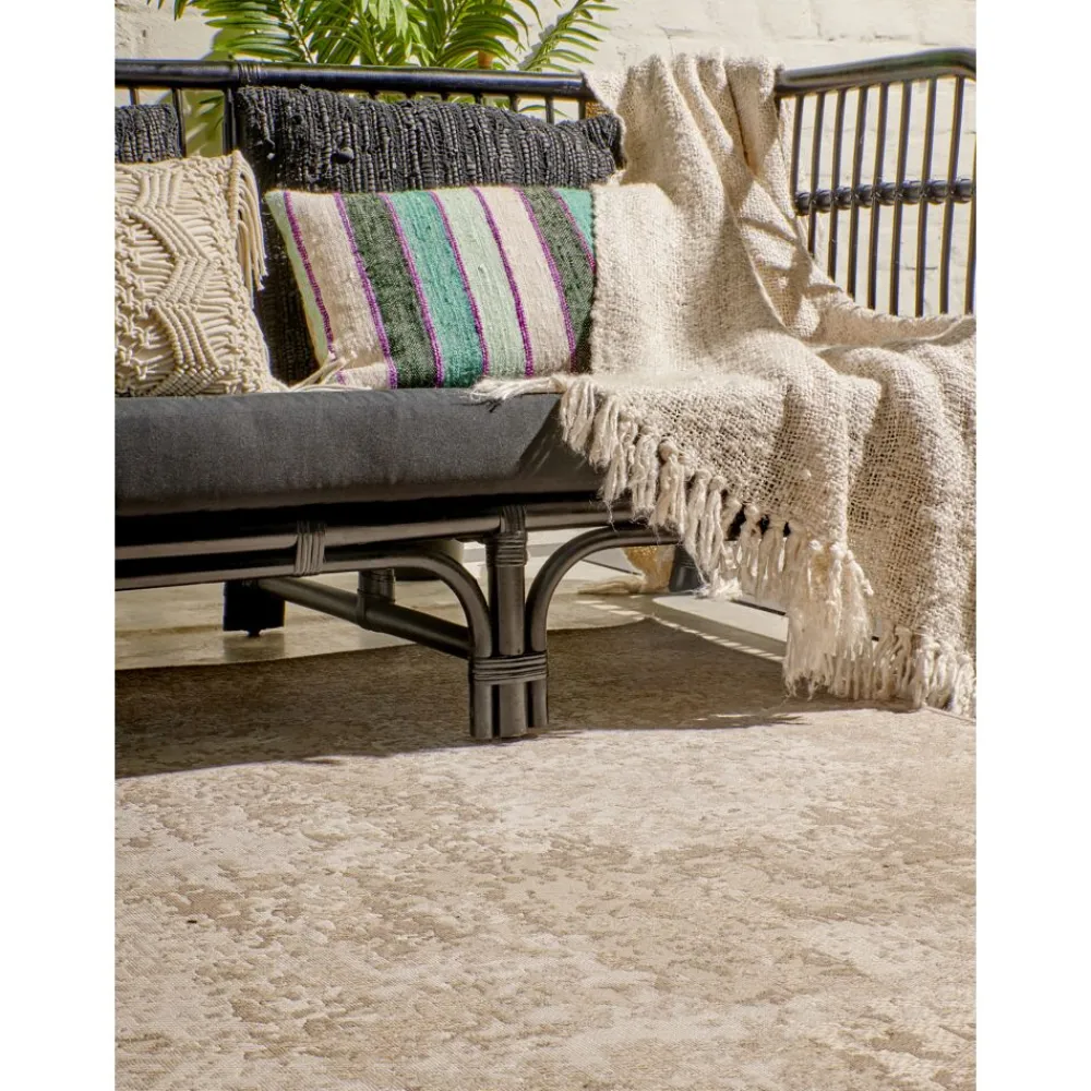 Pomax Plaids-AYALA - plaid - coton - L 150 x W 125 cm - blanc cassé