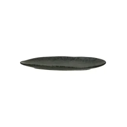 Pomax Vaisselle-BASALT - assiette ovale - grès - L 26,6 x W 11 x H 2,5 cm - noir