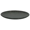 Pomax Vaisselle-BASALT - assiette plat - grès - DIA 27,2 x H 2,2 cm - noir