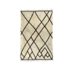 Pomax Tapis-BERBER - tapis - coton - L 180 x W 120 cm - noir/blanc