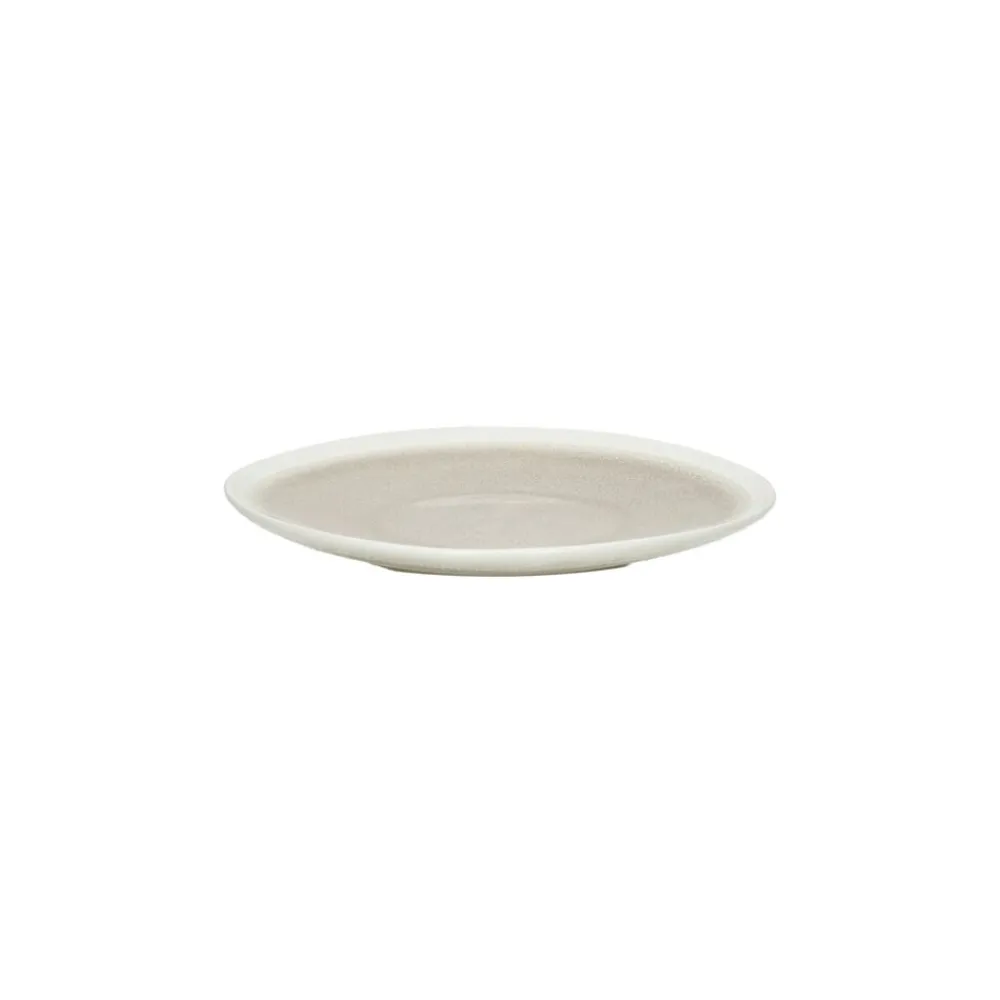 Pomax Vaisselle-BISCOTTI - assiette apéritif - porcelaine - DIA 14,6 x H 2 cm - gris/beige