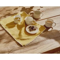Pomax Vaisselle-BISCOTTI - assiette apéritif - porcelaine - DIA 14,6 x H 2 cm - gris/beige