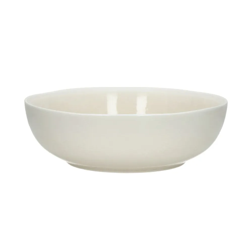 Pomax Vaisselle-BISCOTTI - bôl à pâtes - porcelaine - DIA 22 x H 7 cm - écru