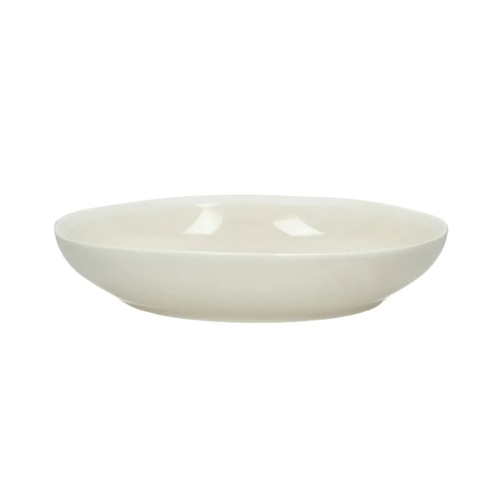 Pomax Vaisselle-BISCOTTI - blate - porcelaine - DIA 22,8 x H 4,5 cm - écru