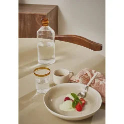 Pomax Vaisselle-BISCOTTI - blate - porcelaine - DIA 22,8 x H 4,5 cm - gris/beige