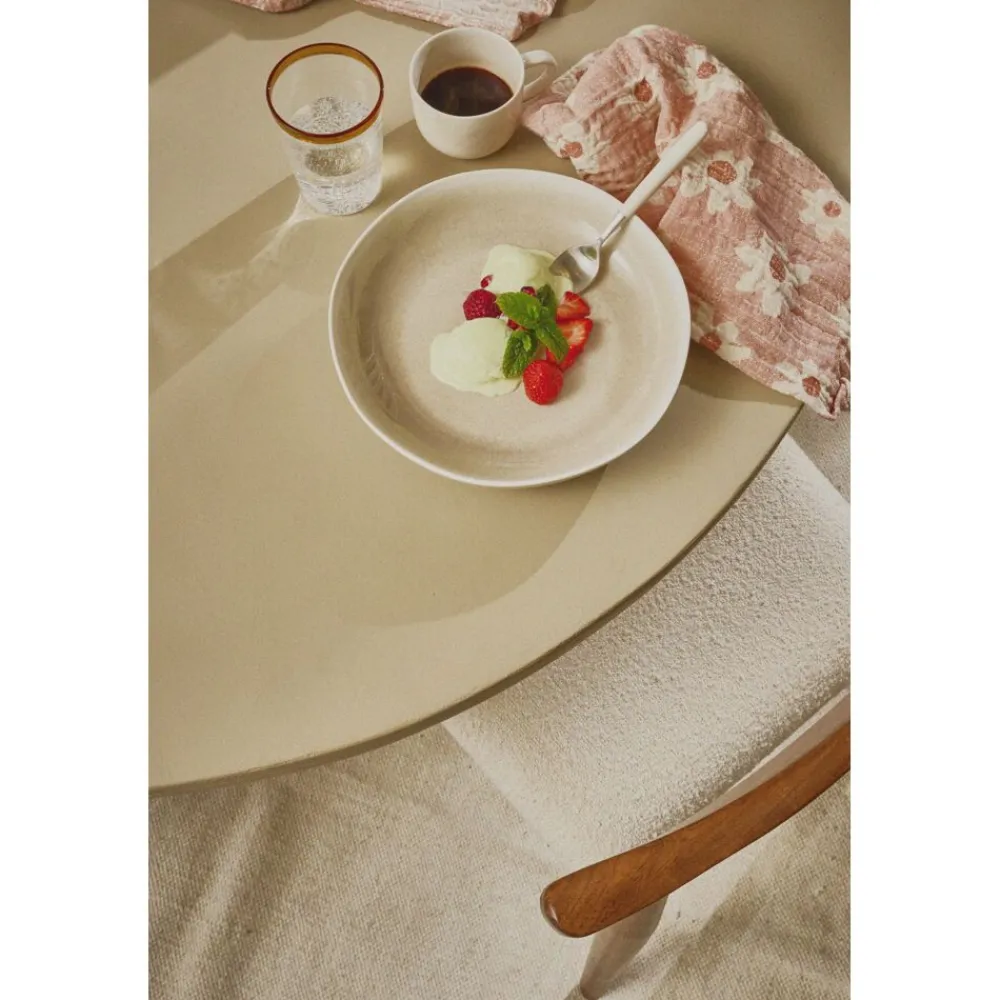 Pomax Vaisselle-BISCOTTI - blate - porcelaine - DIA 22,8 x H 4,5 cm - gris/beige