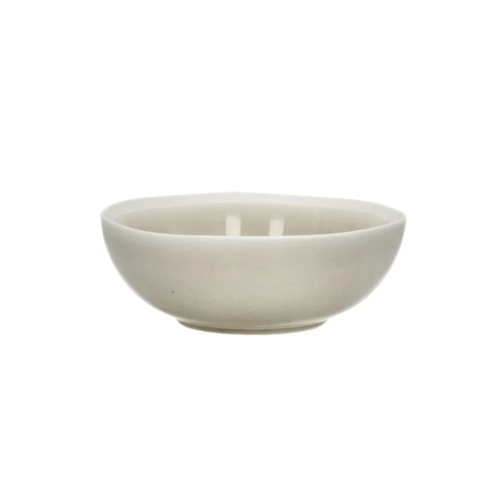 Pomax Vaisselle-BISCOTTI - bol à soupe - porcelaine - DIA 17 x H 6,3 cm - gris/beige