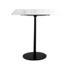 Pomax Tables-BISTRO - table à dîner - marbre / métal - L 70 x W 70 x H 76 cm - blanc