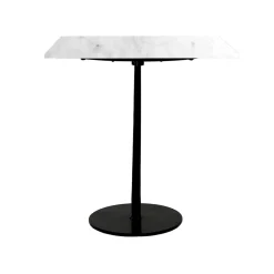 Pomax Tables-BISTRO - table à dîner - marbre / métal - L 70 x W 70 x H 76 cm - blanc