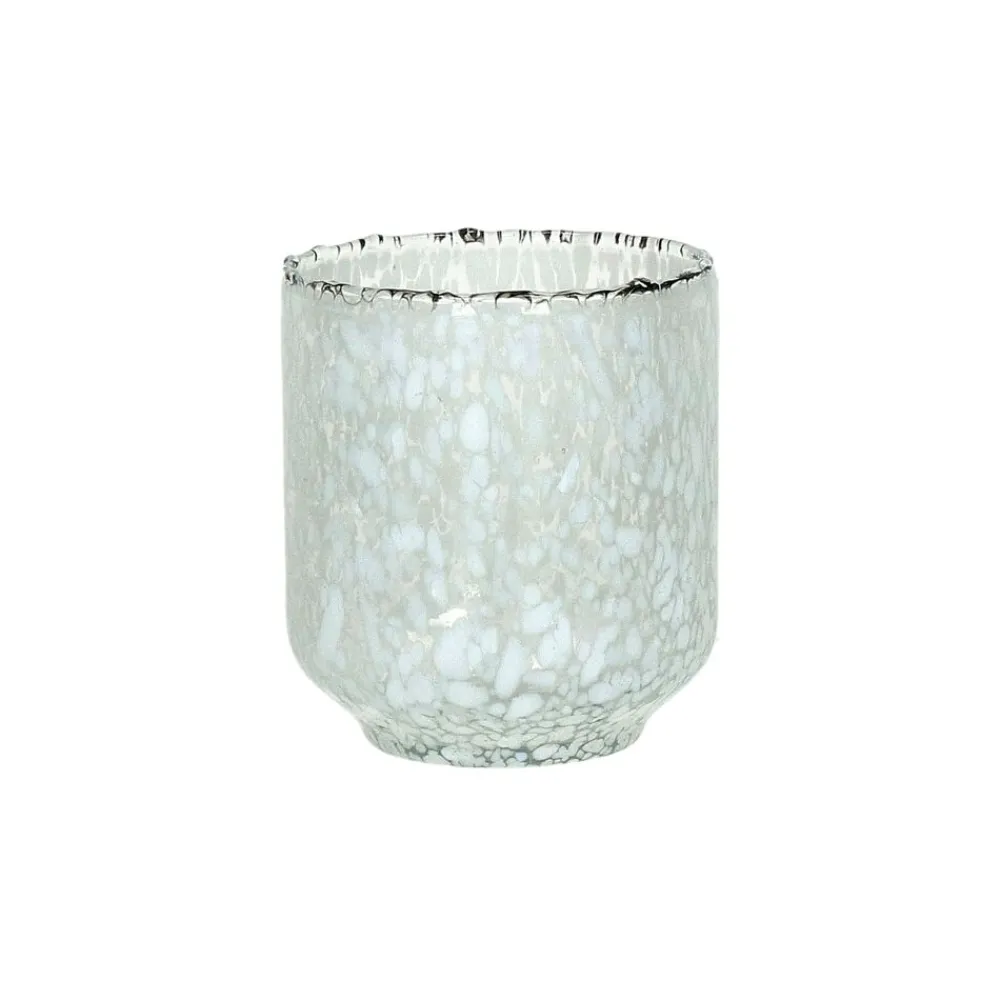 Pomax Photophores / T-lights-BIZOTTI - photophore - verre - DIA 9 x H 10 cm - blanc