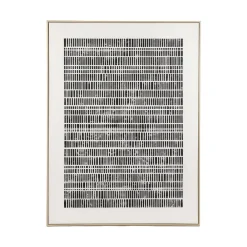 Pomax Tableau / Déco Murale-BLANCHE - toile avec cadre - bois de pin - L 90 x W 5 x H 120 cm - noir/blanc