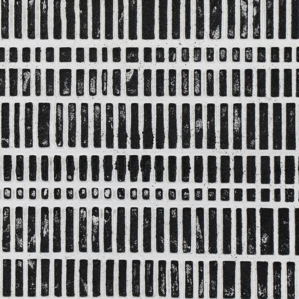 Pomax Tableau / Déco Murale-BLANCHE - toile avec cadre - bois de pin - L 90 x W 5 x H 120 cm - noir/blanc