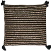 Pomax Coussins-BOMBAY - coussin - jute / coton - L 45 x W 45 cm - naturel/noir