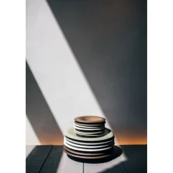 Pomax Vaisselle-BOSQUE - assiette à dessert - grès - DIA 22 x H 3 cm - brun