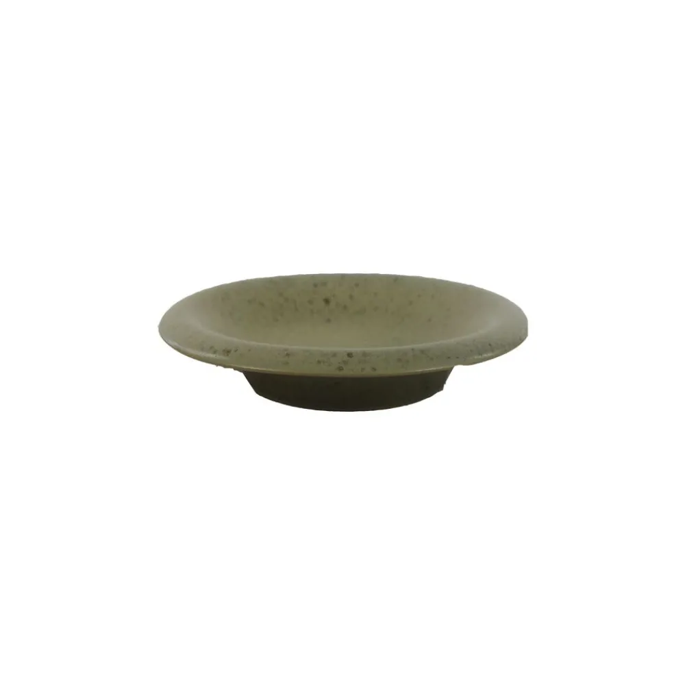 Pomax Vaisselle-BOSQUE - assiette apéritif - grès - DIA 13 x H 2 cm - olive
