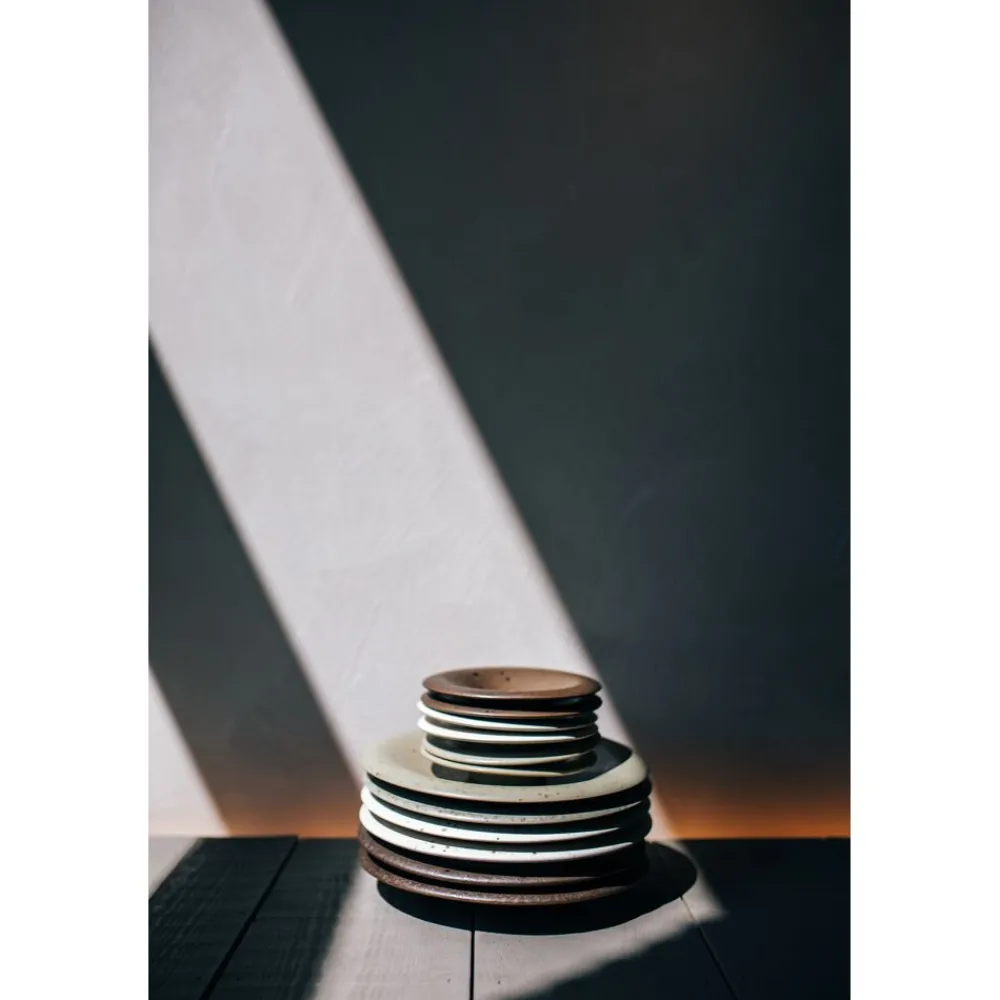 Pomax Vaisselle-BOSQUE - assiette apéritif - grès - DIA 13 x H 2 cm - brun