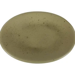 Pomax Vaisselle-BOSQUE - assiette de présentation - grès - L 40 x W 27 x H 4 cm - olive
