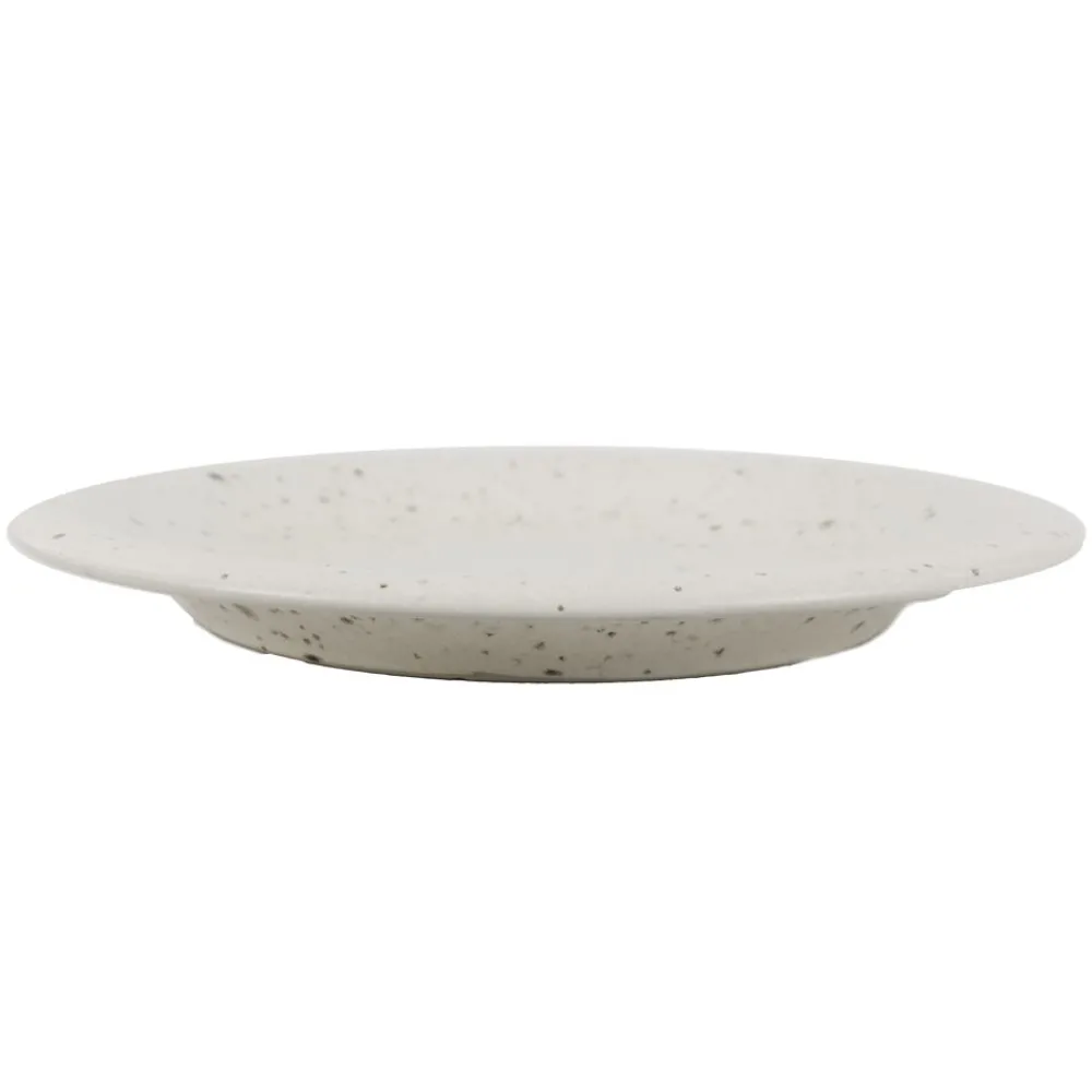 Pomax Vaisselle-BOSQUE - assiette plate - grès - DIA 28 x H 3 cm - blanc
