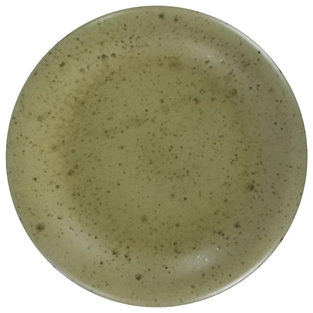 Pomax Vaisselle-BOSQUE - assiette plate - grès - DIA 28 x H 3 cm - olive