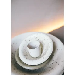 Pomax Vaisselle-BOSQUE - gobelet - grès - DIA 9 x H 10 cm - blanc