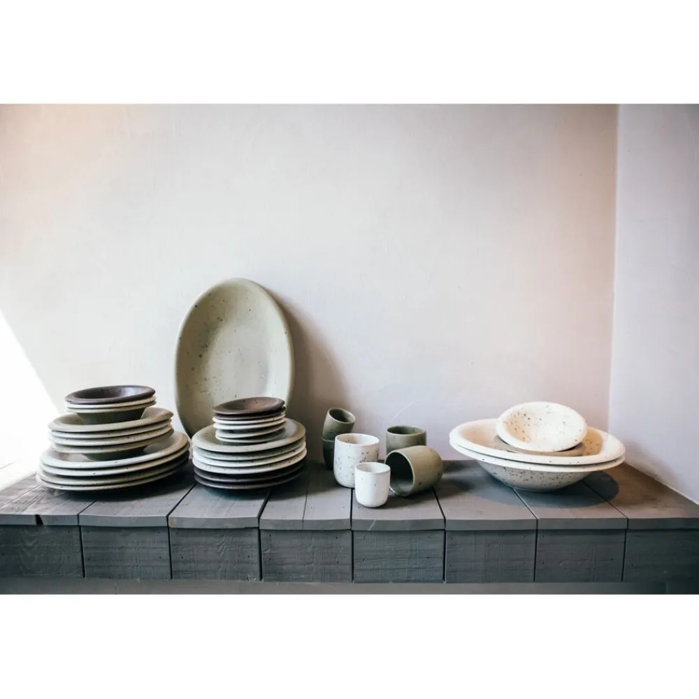 Pomax Vaisselle-BOSQUE - saladier - grès - DIA 31,5 x H 8,2 cm - blanc