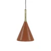 Pomax Suspensions-BRAMPTON - lampe suspendue - métal / bois de manguier - DIA 25 x H 42 cm - cannelle