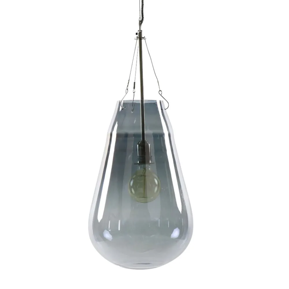 Pomax Suspensions-BULLIA - suspension - verre / métal - DIA 30 x H 69 cm - fumé