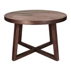 Pomax Tables Basses | Tables-BURGAS - table d'appoint - bois de mangier - DIA 56,5 x H 37,5 cm - noyer