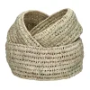 Pomax Bols & Paniers-CAMPO - set/3 paniers - palmier / canne - DIA 20/25/32 x H 13 cm - naturel