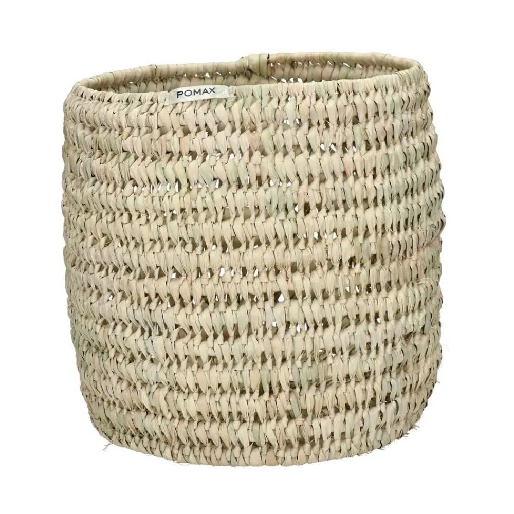 Pomax Bols & Paniers-CAMPO - set/3 paniers - palmier - DIA 20/25/30 x H 20/25/30 cm - naturel