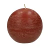 Pomax Bougies-CANDLE - bougie - cire de paraffine - DIA 9 cm - terracotta