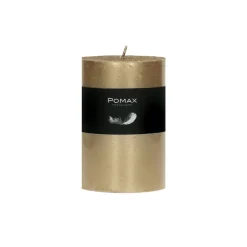 Pomax Bougies-CANDLE - bougie - cire de paraffine - DIA 7 x H 10 cm - champagne