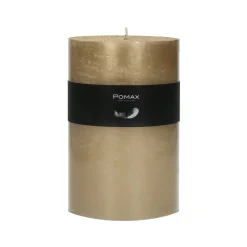 Pomax Bougies-CANDLE - bougie - cire de paraffine - DIA 10 x H 15 cm - champagne