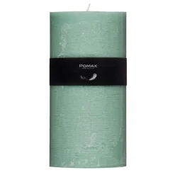 Pomax Bougies-CANDLE - bougie - cire de paraffine - DIA 10 x H 20 cm - aqua clair
