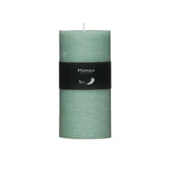 Pomax Bougies-CANDLE - bougie - cire de paraffine - DIA 7 x H 14 cm - aqua clair
