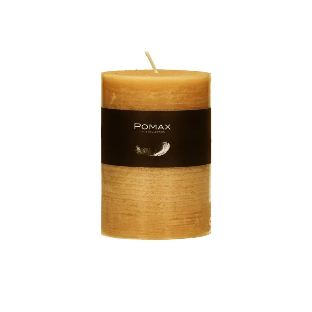 Pomax Bougies-CANDLE - bougie - cire de paraffine - DIA 7 x H 10 cm - soleil