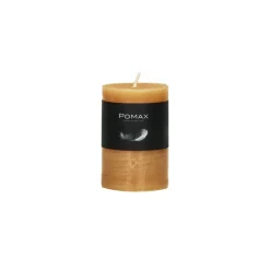 Pomax Bougies-CANDLE - bougie - cire de paraffine - DIA 5 x H 8 cm - soleil