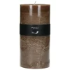 Pomax Bougies-CANDLE - bougie - cire de paraffine - DIA 10 x H 20 cm - noisette