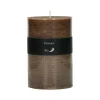 Pomax Bougies-CANDLE - bougie - cire de paraffine - DIA 10 x H 15 cm - noisette