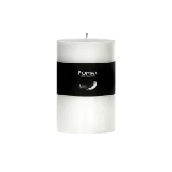 Pomax Bougies-CANDLE - bougie - cire de paraffine - DIA 7 x H 10 cm - Blanc