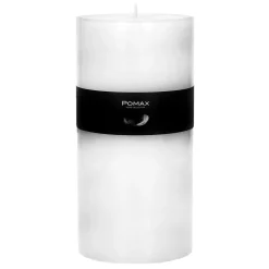 Pomax Bougies-CANDLE - bougie - cire de paraffine - DIA 10 x H 20 cm - Blanc