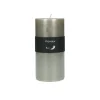 Pomax Bougies-CANDLE - bougie - cire de paraffine - DIA 7 x H 14 cm - argent