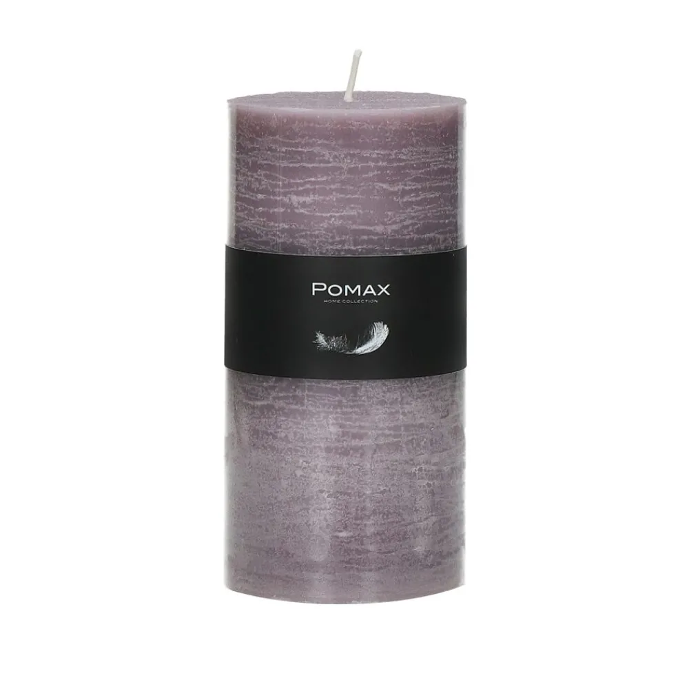 Pomax Bougies-CANDLE - bougie - cire de paraffine - DIA 7 x H 14 cm - lavande