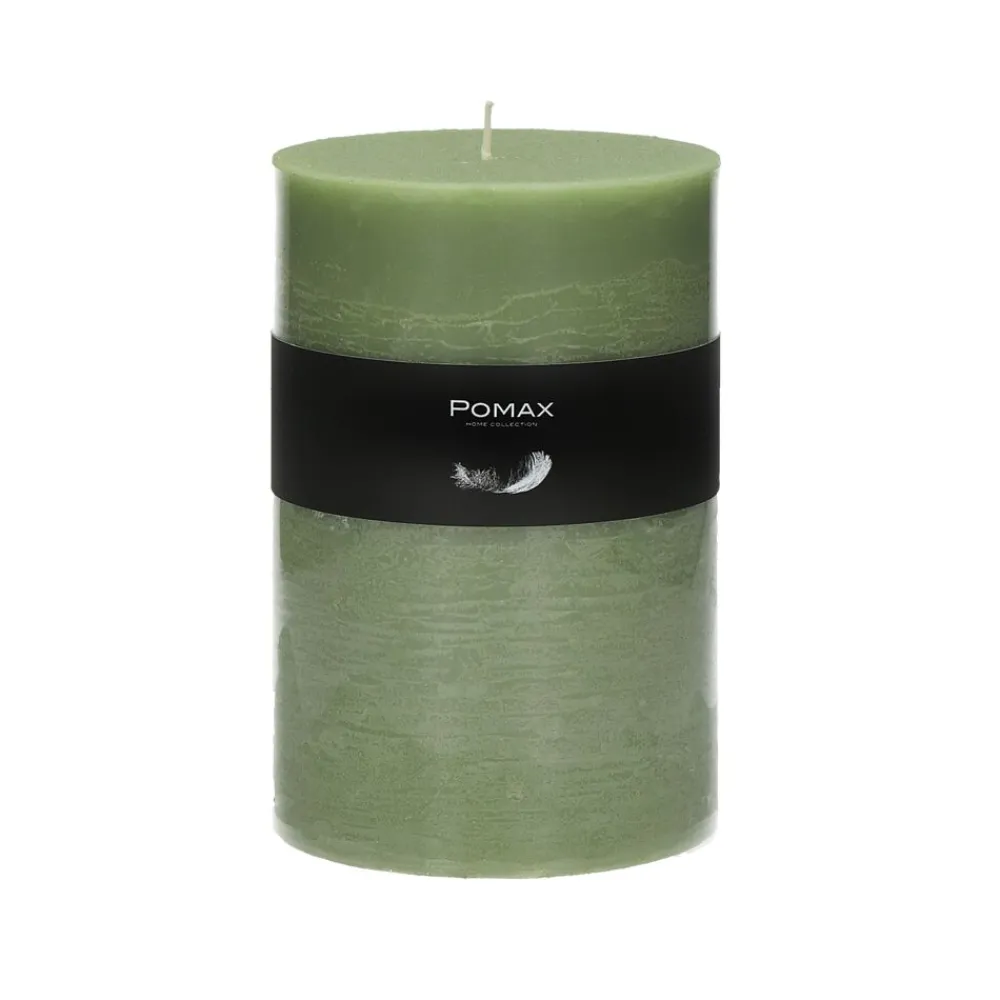 Pomax Bougies-CANDLE - bougie - cire de paraffine - DIA 10 x H 15 cm - avocat